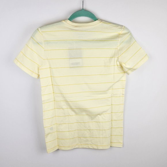 NWT Everlane Organic Cotton Short Sleeve Crewneck Tee Yellow Stripe sz S - Picture 2 of 8